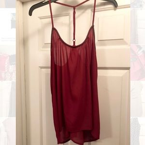 Sheer T-back Guess tank top
